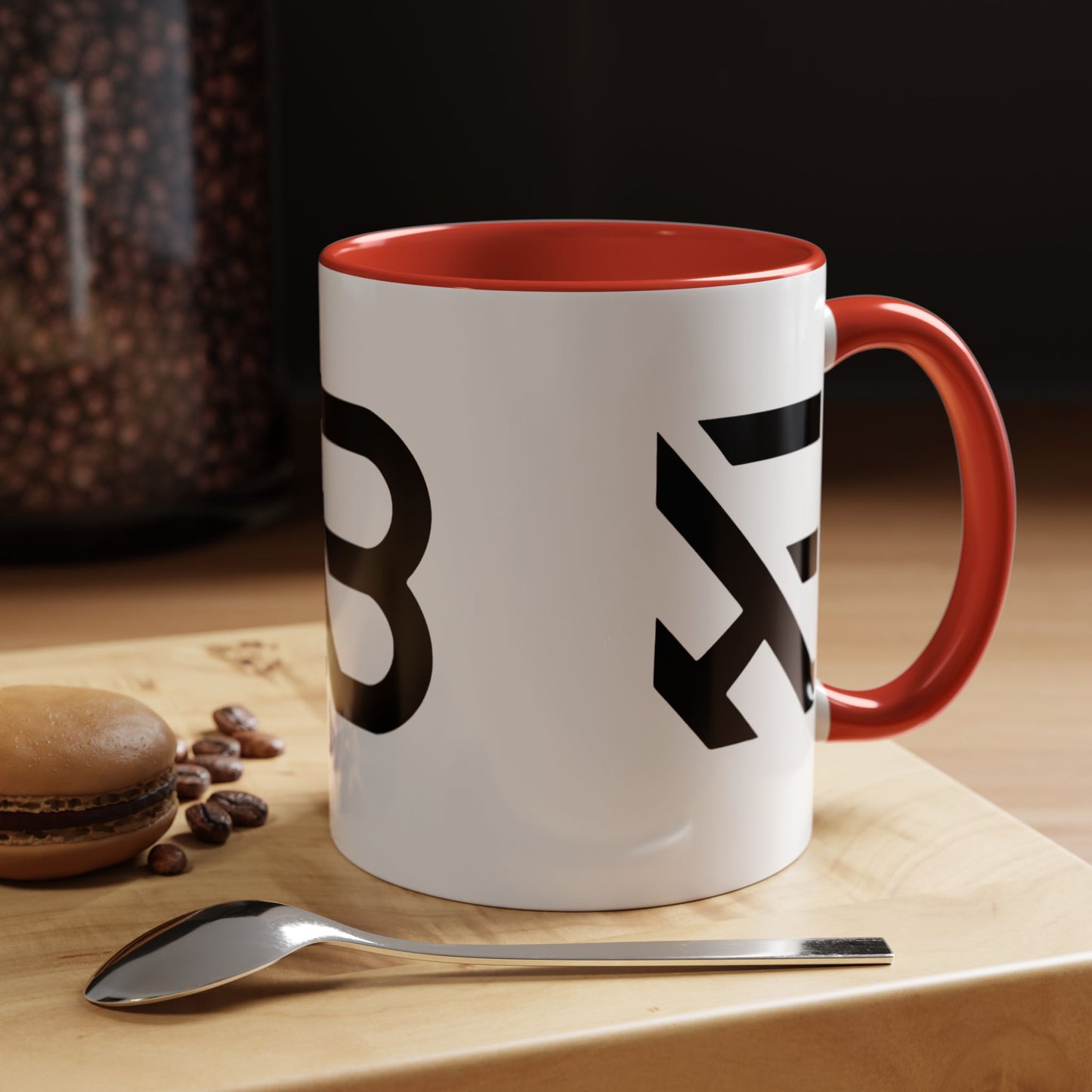 Modern Minimalist Accent Coffee Mug - Stylish Black & White Design, Perfect for Home & Office