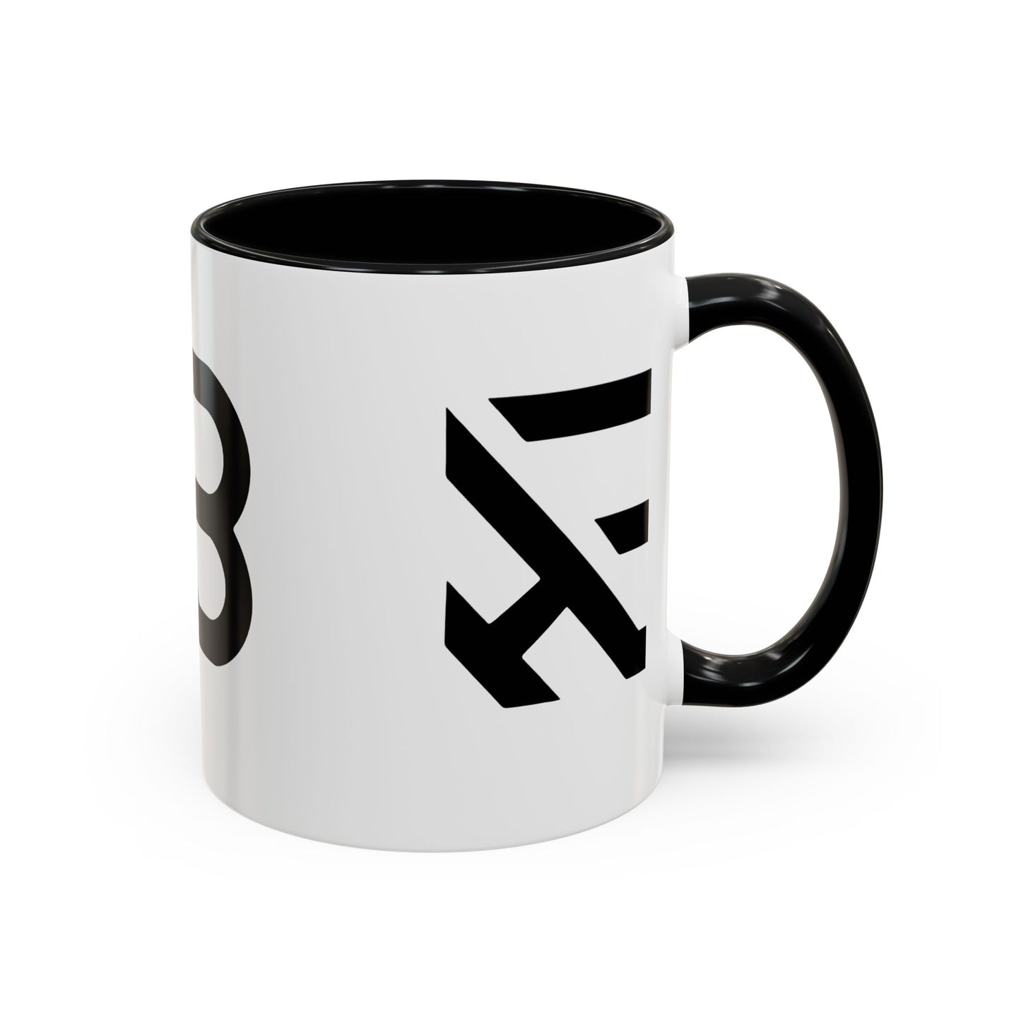 Modern Minimalist Accent Coffee Mug - Stylish Black & White Design, Perfect for Home & Office