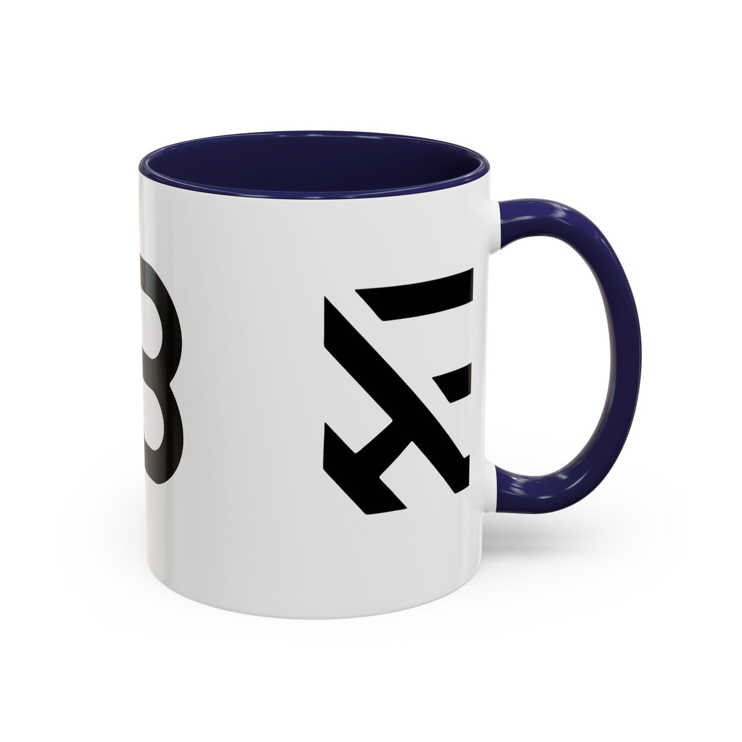 Modern Minimalist Accent Coffee Mug - Stylish Black & White Design, Perfect for Home & Office