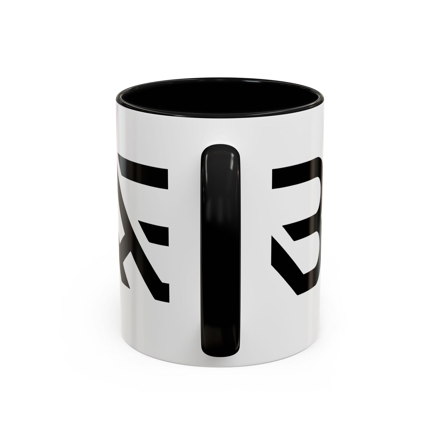 Modern Minimalist Accent Coffee Mug - Stylish Black & White Design, Perfect for Home & Office